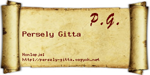Persely Gitta névjegykártya